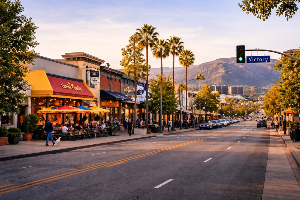 Sunset vibes at Victory Boulevard